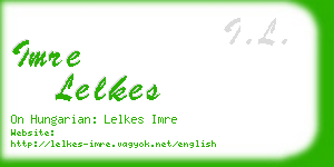 imre lelkes business card